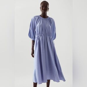 COS Volume-Sleeve Midi Dress